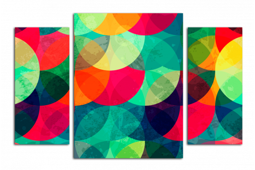 Модульная картина Цветные круги